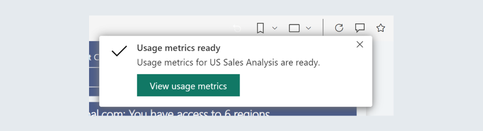 Usage metrics ready