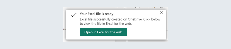 Excel file is ready